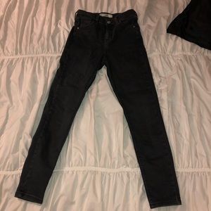 Topshop Jaime Black Faded Jeans